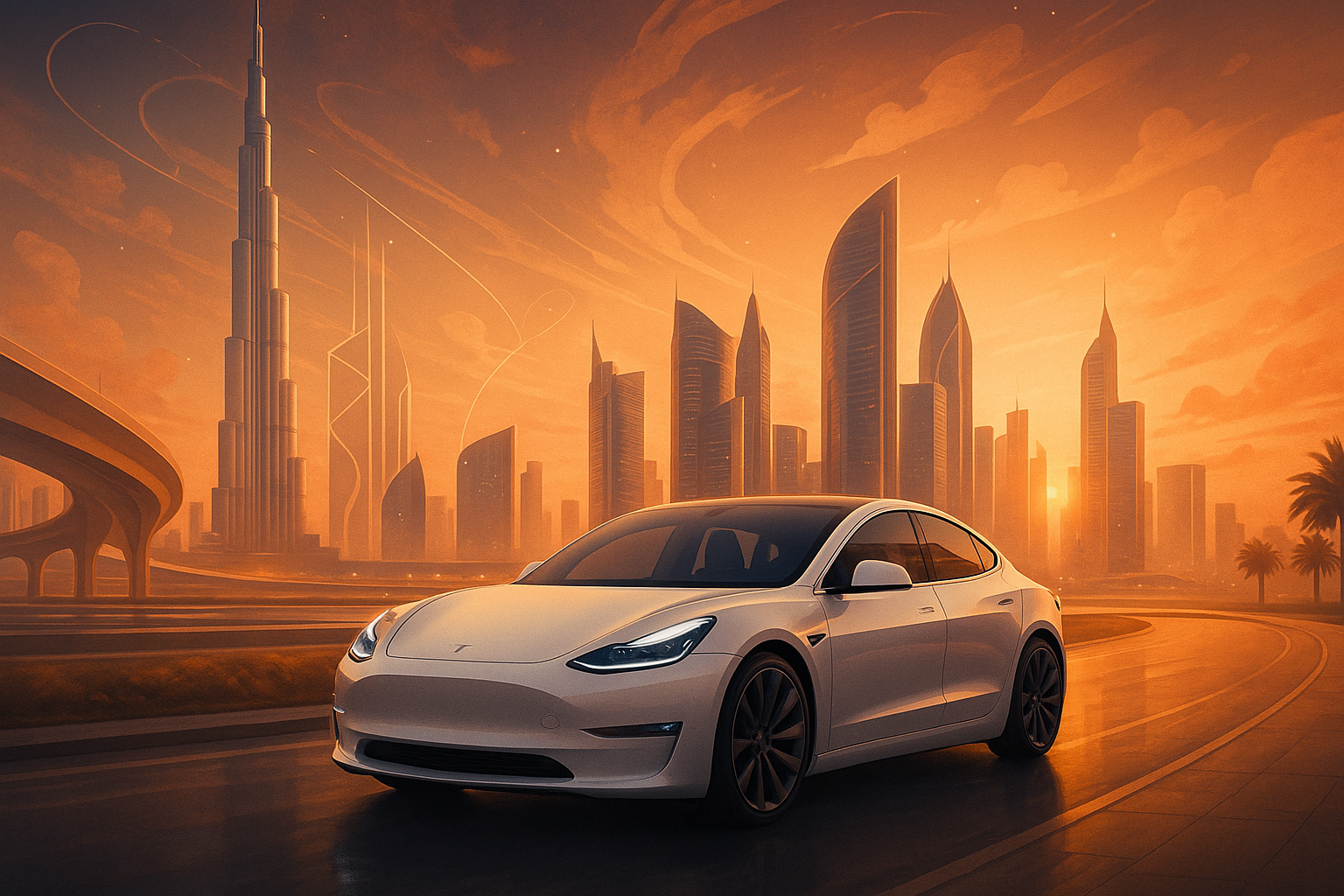 rent tesla dubai