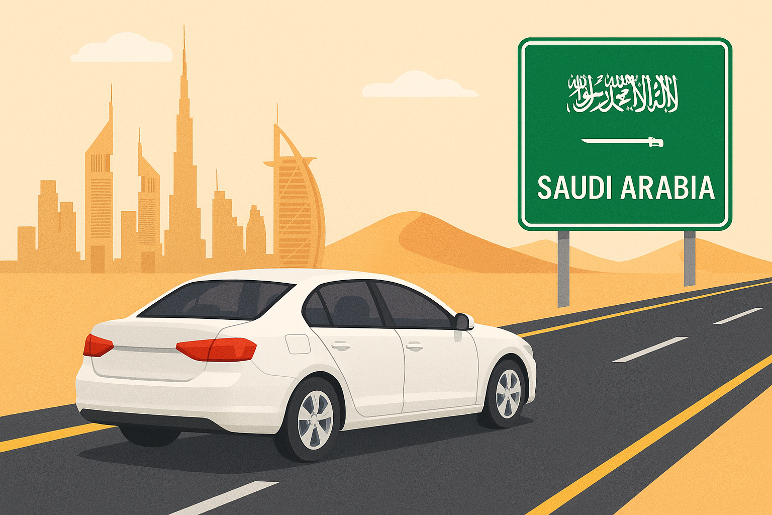 How to Rent a Car in Dubai for Travel to Saudi Arabia