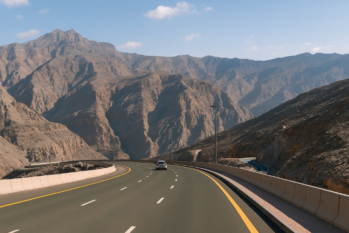 Driving from Dubai to Jebel Jais